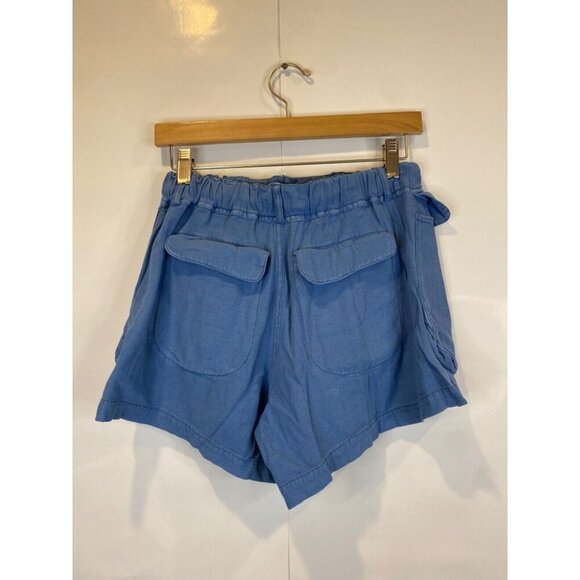 Free People XS Mediterranean Blue Off Shore Utility Drawstring Pocket Short - Picture 4 of 6